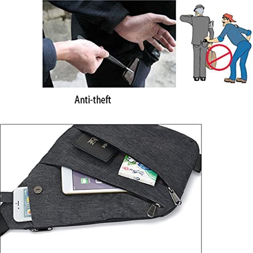 Ovecat Unisex Anti Theft Sash Sling Crossbody Bag — view 5