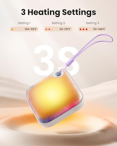 Gaiatop Rechargeable Hand Warmer with Light, Double-Sided Heating — view 4