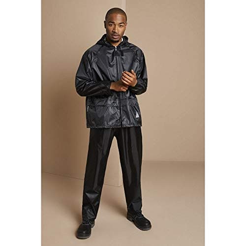 Result Mens Heavyweight Waterproof Rain Suit (Jacket & Trouser Suit) (2XL) (Black) — view 2