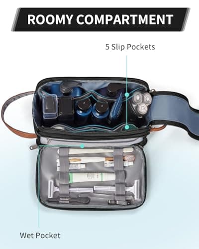 ECOHUB Toiletry Bag for Full Size Toiletries Nylon Wash Bag for Men — view 2