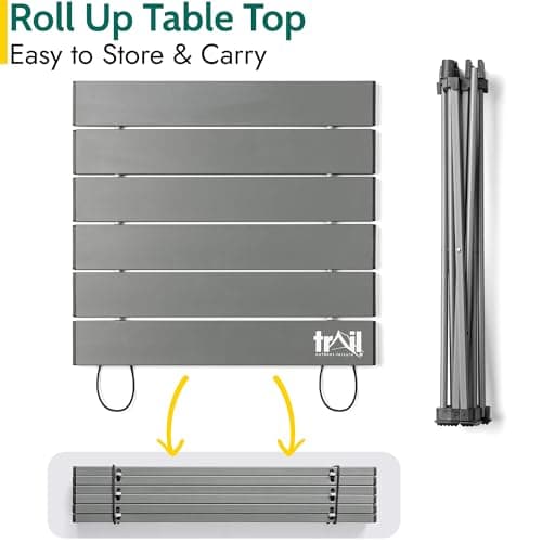 Trail Small Lightweight Aluminium Camping Table, H31cm x W34cm x L37cm — view 6