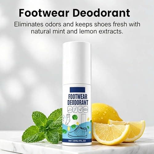 Shoe Spray Deodorizer 30ml, Odour Neutraliser for Socks Trainers Boots, Quick Dry No Residue, Fresh Mint Scent, Portable Footwear Freshener (1PC) — view 2
