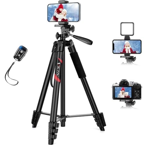 Victiv 67'' Tripod for iPhone, Lightweight Camera & Phone Tripod for Travel