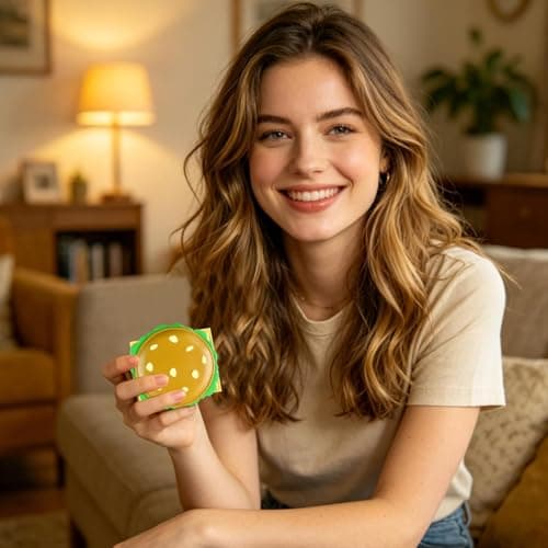 Wallet for Teen Girls,Antimagnetic Bifold Polyurethane Leather Holder | Cute Boys Purses,for Outdoor Activities Travel Shopping Hiking Sports Car Office, Burger, verwijzen naar de beschrijving, Unisex — view 2