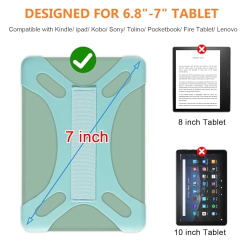 HoYiXi Universal Hand Strap for 6.8-7 lnch eReader,Compatible Kobo/PocketBook/Tolino/Sony/Paperwhite/Nook eReader，For 6.8" e-Reader with High Elasticity Secure Grip,Sky Blue — view 2