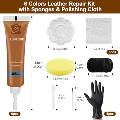 Celepoir Leather Filler Repair Kit, 6 Colors Leather Shoe Repair Kit — view 2