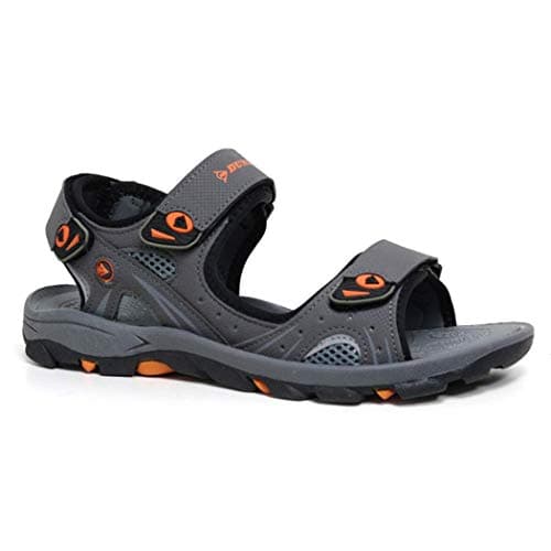 DUNLOP Men's Sports Beach Trekking Walking Hiking Touch Close Strap Sandals Sizes 7-12 (Dark Grey, UK Footwear Size System, Adult, Men, Numeric, Medium, 9)