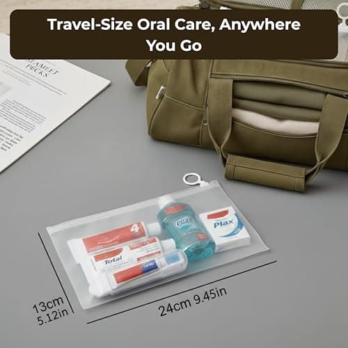 Mini Travel Toothbrush and Toothpaste Set, 4 Folding Compact Toothbrushes with 4 Mini 5g Toothpaste Tubes and Travel Bag, Portable Oral Care Kit for Flights, Work, Camping and Short Trips — view 5