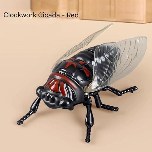 FANGZESHI Realistic Wind Up Cicada Toy, Build, Birthday Gift, Brown — view 5