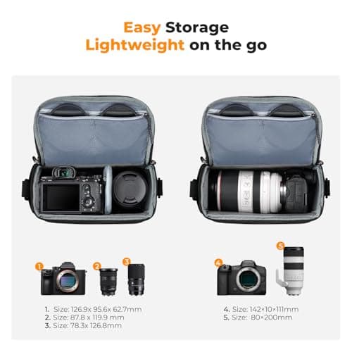 K&F CONCEPT Camera Sling Bag Small Crossbody Camera Case DSLR/Mirrorless Compact Shoulder Photography Bags for Photographers — view 2
