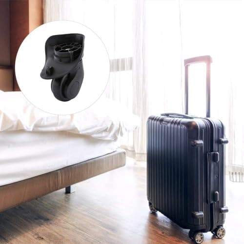 Tyenaza Luggage Replacement Wheels, 2 Black Swivel Casters, 360° Rotation — view 6