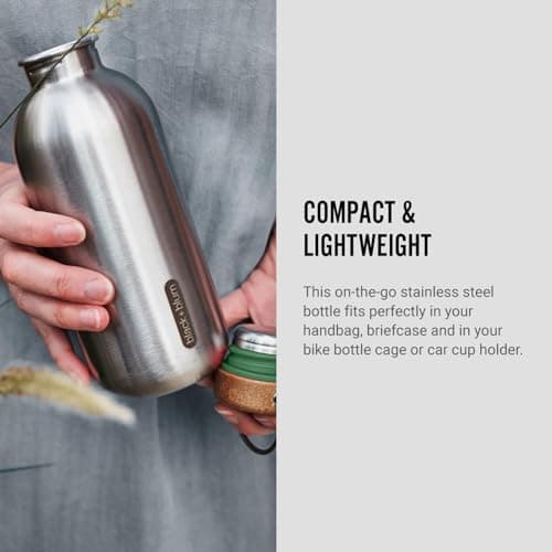 BLACK + BLUM Stainless Steel Water Bottle | Leak Proof | 600ml | Olive — view 6
