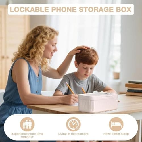 QLECXZI Portable Lock Box For Medication And Small,cream white — view 6