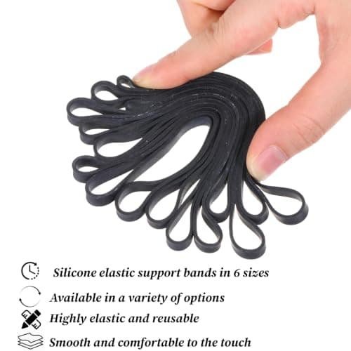 80 Pcs Thick Rubber Bands, Multiple SizesLarge Black Rubber Bands — view 5