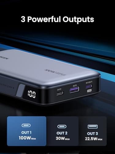 UGREEN Nexode 140W 25000mAh Power Bank 3-Port USB C Portable Charger — view 4