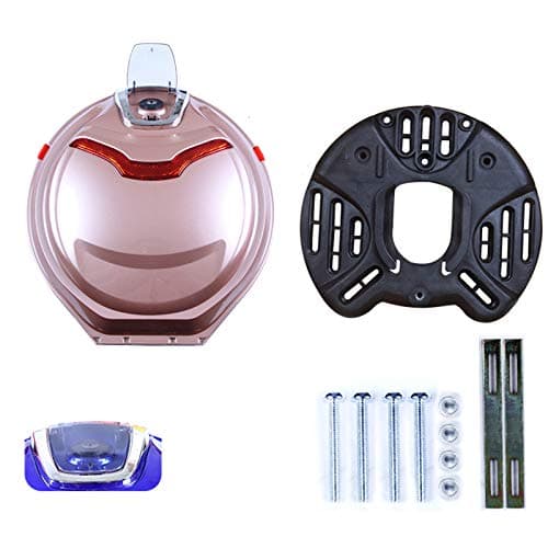 ZXCASDF Motorcycle Trunk Motorcycle Rear Travel Bag, Weather Resistant Heavy Duty Tail Bag Tail Trunk, Water Proof Luggage Include Tail Box Bottom Plate,rose gold
