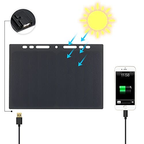 Lixada 10W Portable Solar Panel High Power Paper Shaped Mini Monocrystalline Silicon Panel Charger USB Port for Cell Phone Camping Riding Climbing Travel Outdoor Activity — view 4