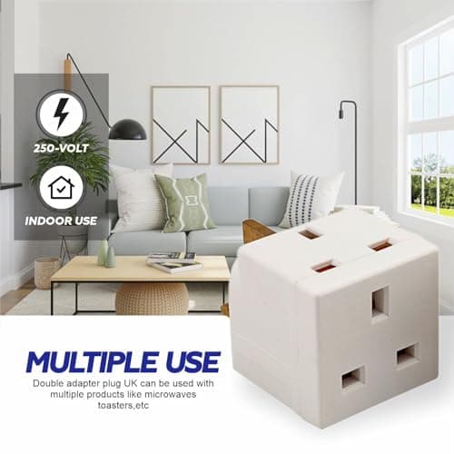 13A 3 Pin UK Plug Adapter – 2 Way Multi Plug Power Adaptor — view 4