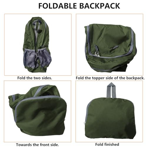 FENGZIZH Foldable Lightweight Travel Backpack, 30L Waterproof Rucksack — view 5