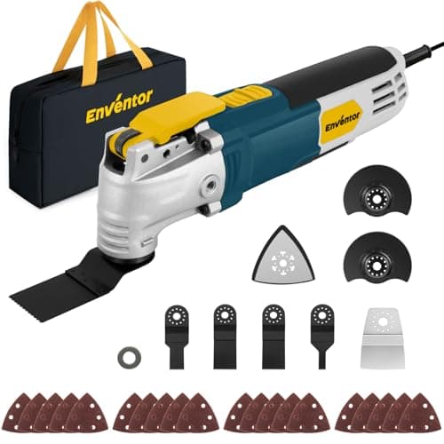 Enventor Oscillating Multi Tools, 300W 15000-22000 OPM, 6 Variable Speeds