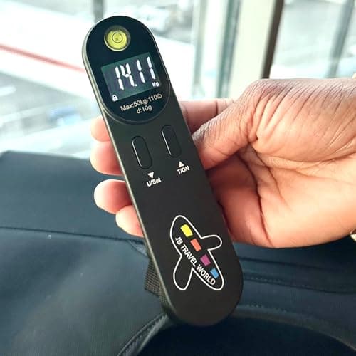 Digital Travel Scale 50kg Portable Handheld Luggage Weigher with Tare Auto Lock Overload Alert Lightweight Accurate Suitcase Scale for Airport and Holiday by JB Travel World — view 3