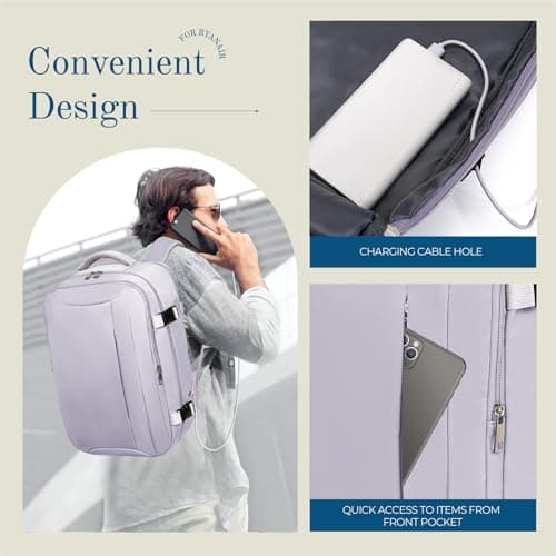 Lossga Ryanair Cabin Bags 40x30x20,Cabin Bag Travel Backpack 40x30x20 — view 5