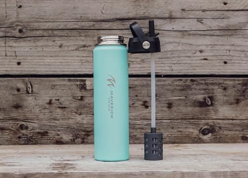 Mav-On-The-go Stainless Steel Water Bottle (Turquoise)