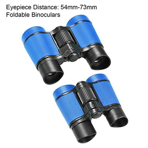 sourcing map Binoculars 4X30 Compact Foldable Binoculars Shock Proof Sky Blue with Neck Strap for Bird Watching Hiking Camping — view 3