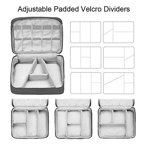Kaxich Electronics Accessories Bag Travel Gadget Bags Portable Cable Organizer Case Waterproof Universal for Adapters Memory Cards, USB Cables — view 4