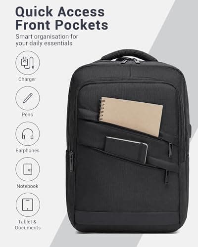 Shavont Laptop Backpack, Rucksack for Men with USB Charging Port — view 5