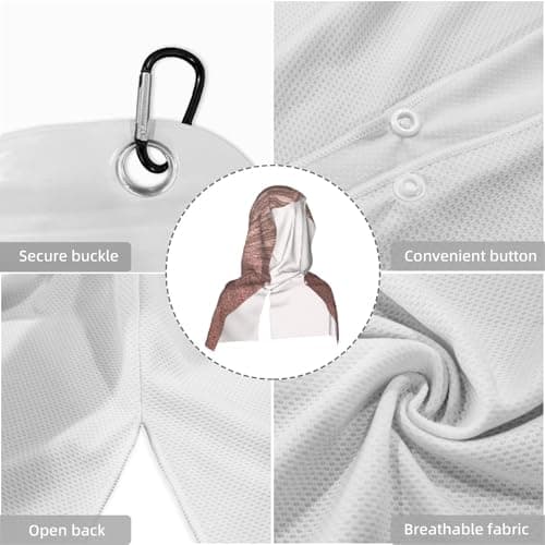 WXWJSHMGC Rose Gold Pink Print Cooling Hoodie Towel, Cooling Towels For Neck And Face Sun Protection Instant Cool Hoodie(Sport/Camping/Work Out/Hot Weather) — view 5