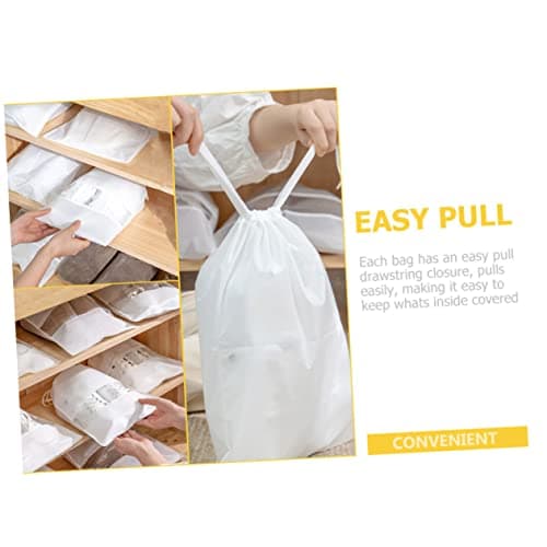 6pcs Shoe Storage Bag Portable Shoe Bags Shoe Duffle Bag Drawstring Shoe Portable Shoes Drawstring Storage Non Woven Shoe Bags White Cosmetic Non-Woven Fabric Shoe Cover Travel — view 2