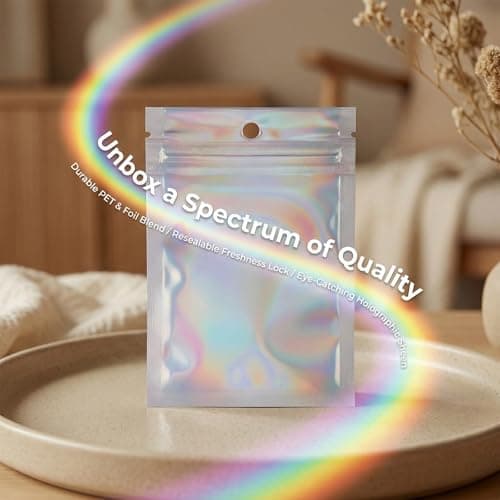 50 PCS Smell Proof Bag, Mylar Bags 7x9cm, Foil Ziplock Bags Small Smell Proof Bag, Small Resealable Bags Storage Pouches Grip Seal Clear Plastic for Food Storage,Jewelry,Electronics — view 5