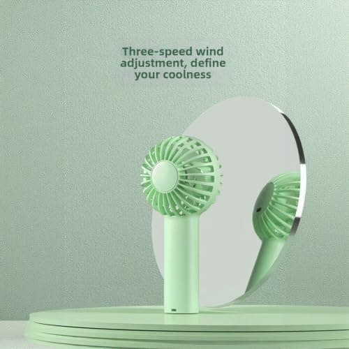 Quiet USB Rechargeable for mini Cooling Air Conditioner Fan With Variable, Portable Handheld Desktop Cooler Device For Indoor Dorm Office And Trip(14 hours Burgundy) — view 5