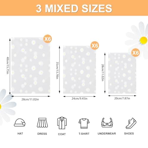Deepton 18 Pcs Reusable Zip Lock Clothes Bags, Ziplock Bags for Clothes — view 2