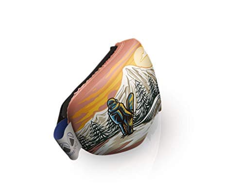 Alpine [vju:] Ski Goggle Protection Cover Elastic Microfibre Unisex, Sunset Snowboard, standard size — view 2