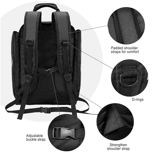 Lyirfan Professional First Aid Backpack Empty Medical First Aid Bag,Tactical Medical Bag with Reflective,Large Capacity First Aid Medical Backpack for for Home and Work,Hiking Outdoors(Black) — view 3