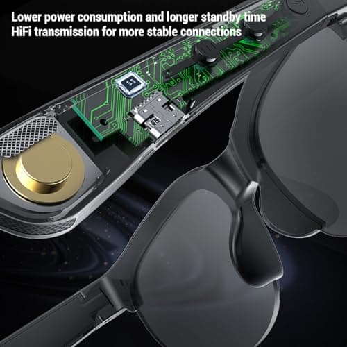 SENECESLI Ai Translator Glasses, Translator Smart Glasses, Bluetooth Sunglasses, Supports 140 Languages for Traveling, Call & Music — view 6