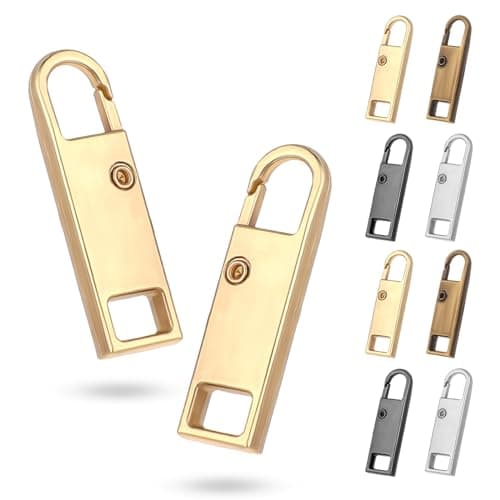 DIVINA VITAE 8PCS Zip Pull, 4 Colors Replacement Zipper Pull Repair Kit Universal Zipper Fixer Repair Accs for Luggage Clothing Suitcase Purses Zipper