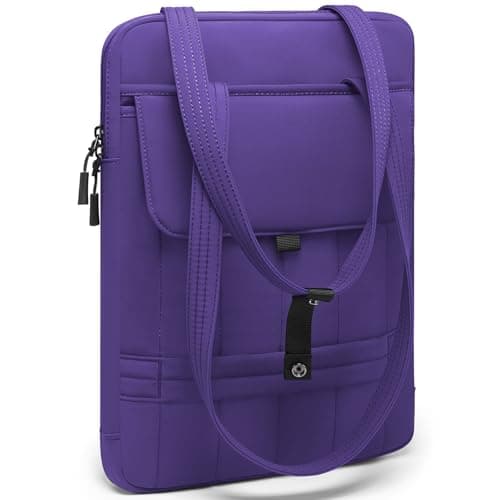 HYZUO 15-16 Inch Puffy Laptop Case Sleeve Padded Handbag, Midnight Purple