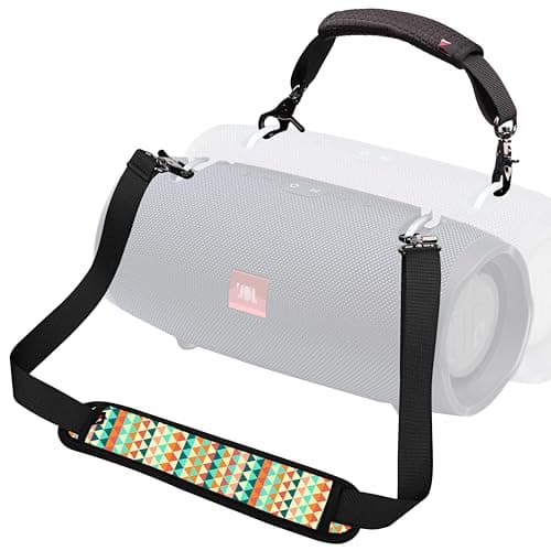 QIANHAI Speaker Handle Strap Replacement Accessories Removable Stronger Adjustable, 1blackhandle 1colorshoulder