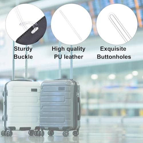 PATIKIL Luggage tag Loops, 100 Pcs PVC Luggage Loop Straps Bag Tag Loops Luggage Tag Holders Worm Loops Tag Holders for ID Card Bags Suitcase Label Fasteners, Transparent — view 3