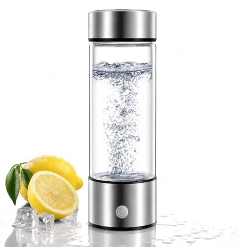 Hydrogen Rich Water Bottle - SPE/PEM Electrolysis, Portable Hydrogen Water Generator, 420ml Glass, USB Rechargeable — view 4