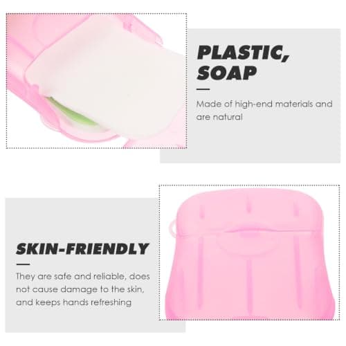 20 Boxes Portable Travel Soap Sheets Pink for Hand Cleaning — view 3