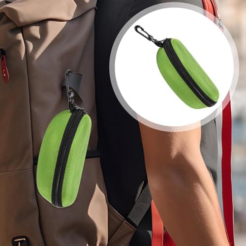 4 Pieces Portable Hard Sunglasses Case, Glasses Case Holder With Carabiner, Portable Travel Zipper Hard Eyeglasses, For Cycling Hiking Travel Outdoor Activities. — view 5
