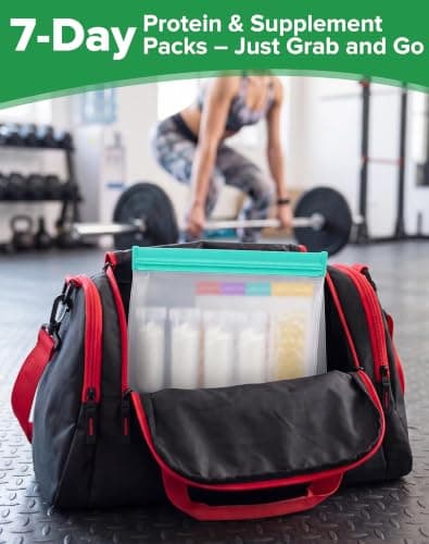 Ferenando 22 Pcs Protein Powder Travel Container for Fitness Enthusiasts — view 3