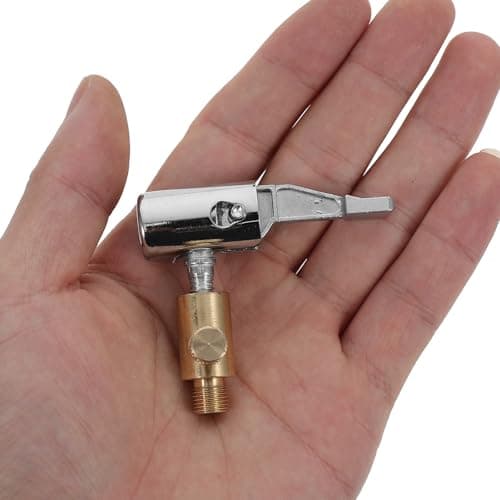 MINAOLULUS Tire Inflator Nozzle Adapter for Travel and Outdoor Activities with Clip Locking Mechanism, Copper and Stainless Steel Construction, Portable and Resistant to Damage with — view 4