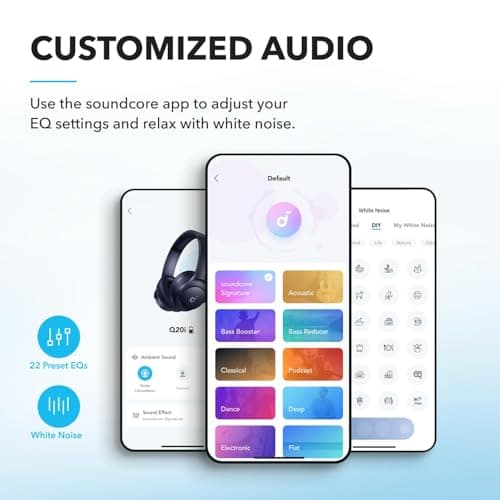 soundcore Anker Q20i, Hybrid Active Noise Cancelling Foldable Headphones — view 4