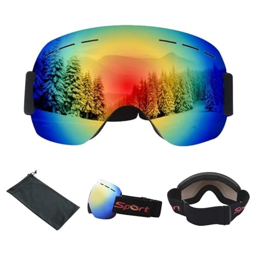 DAVBNM Snowboard Ski Goggles Men Women Youth,Windproof and UV Protection,Winter Snow Goggles Spherical,Winter Sports Protective Glasses,Suitable for Outdoor Sports — view 2