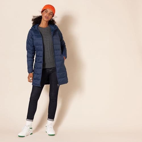 Amazon Essentials Women's Lightweight Water-Resistant Packable Hooded Puffer Jacket (Available in Plus Size), Navy, XL — view 5
